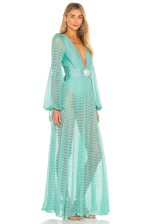 view 2 of 3 Netted Beach Dress in Mint