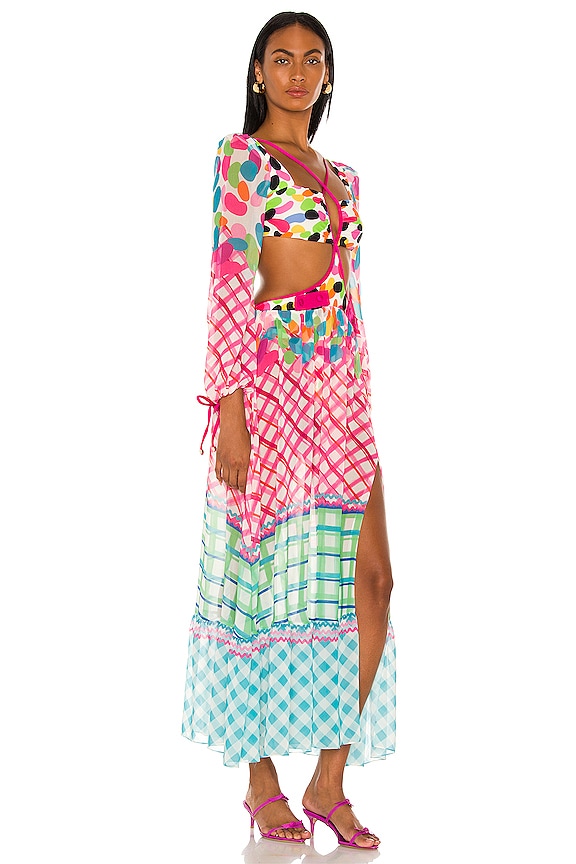 view 2 of 3 Antibes Cut Out Beach Dress in Multi
