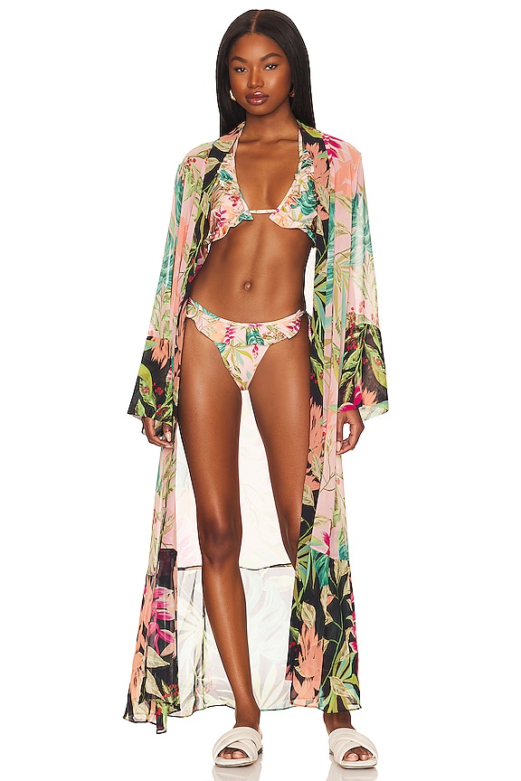 view 1 of 4 Tropicalia Beach Kimono in Harbour Pink