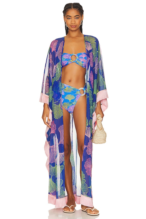 view 1 of 4 Ocean Leaf Caftan in Blue