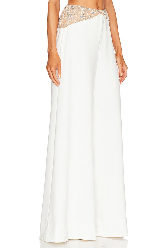 view 2 of 5 Hand Beaded Wide Leg Pant in White