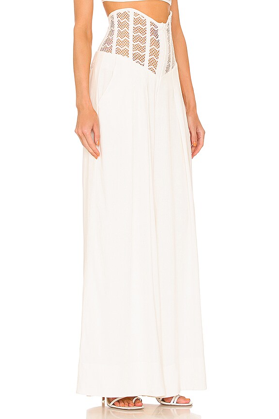 view 2 of 4 PANTALONES CORSET WAIST in Bone