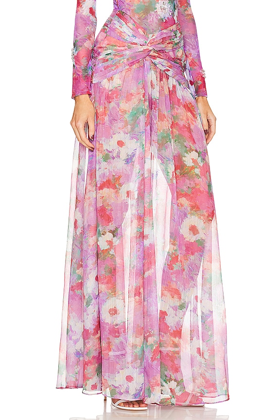 view 2 of 5 マキシスカート in Pink Multi