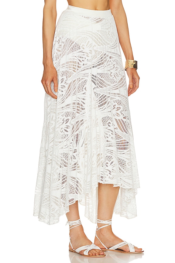 view 2 of 4 JUPE DE PLAGE EN DENTELLE in White