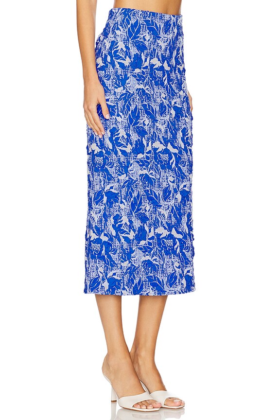 view 2 of 6 STRETCH JACQUARD ミディ丈スカート in Lapis