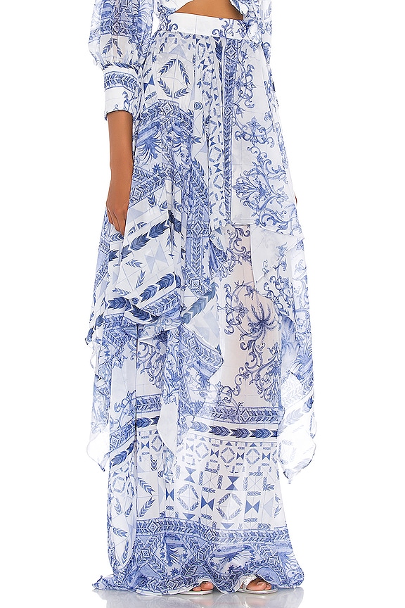 view 2 of 4 Amalfi Maxi Skirt in Blue & White