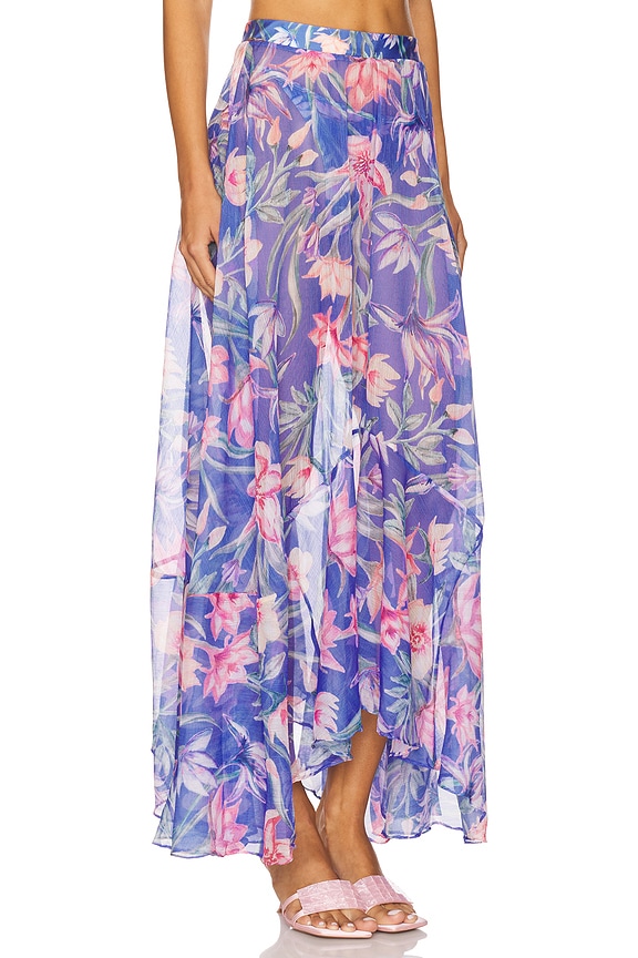 view 2 of 6 Amaryllis Maxi Skirt in Blue