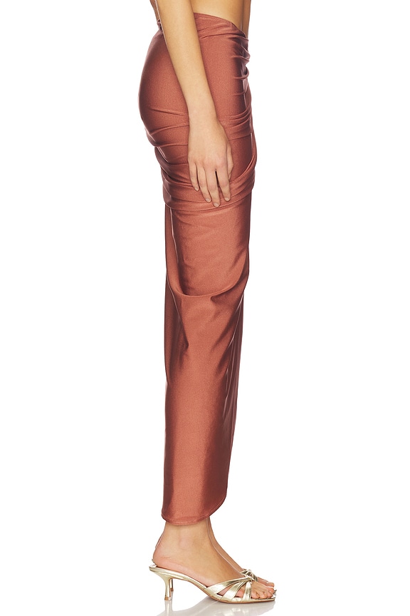 view 2 of 6 x Camila Coelho Golden Lune Long Beach Skirt in Copper
