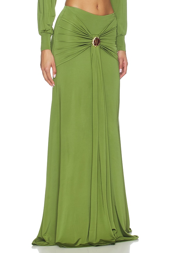 view 2 of 6 Intensity Jersey Maxi Skirt in Green