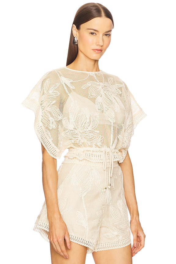 view 2 of 4 Joy Lace Top in Off White