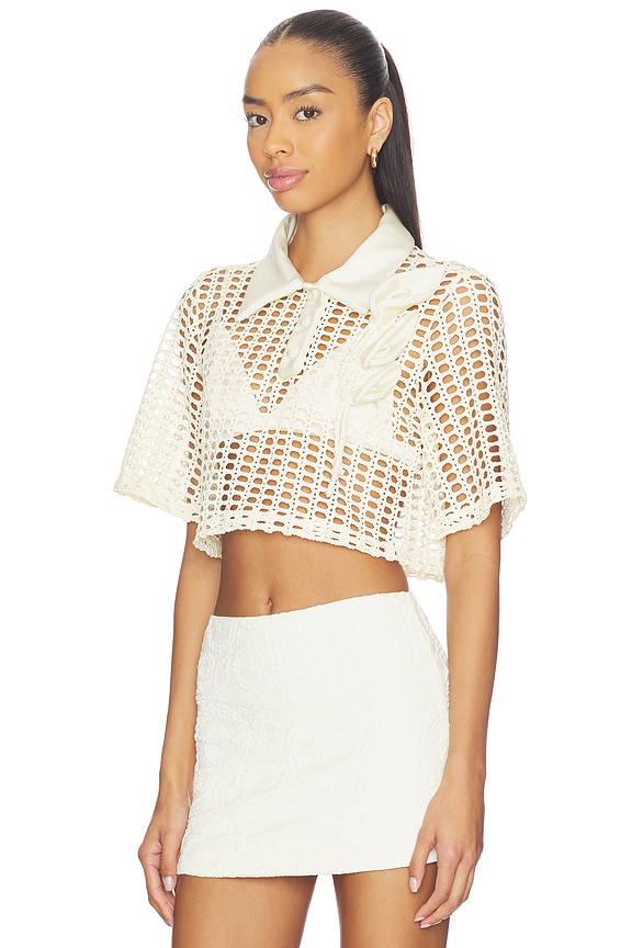 view 2 of 5 Selene Mesh Shirt in Off White