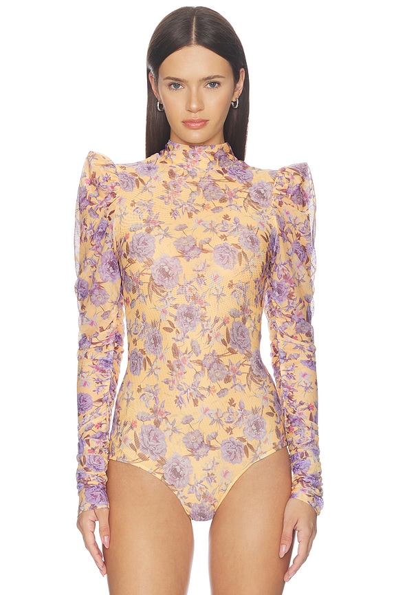 view 2 of 6 Peony Bodysuit in Yellow