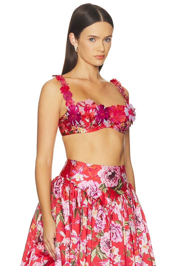 view 2 of 5 Peony Sequin Top in Red