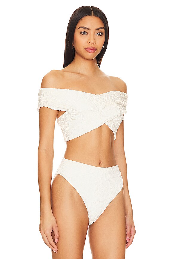 view 2 of 5 Off The Shoulder Top in White