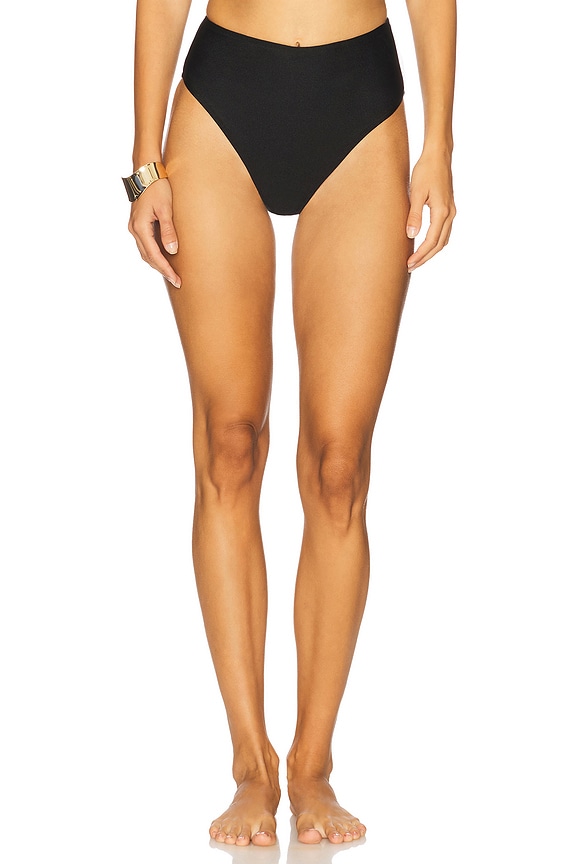 view 1 of 4 Runway High Waist Bikini Bottom in Black