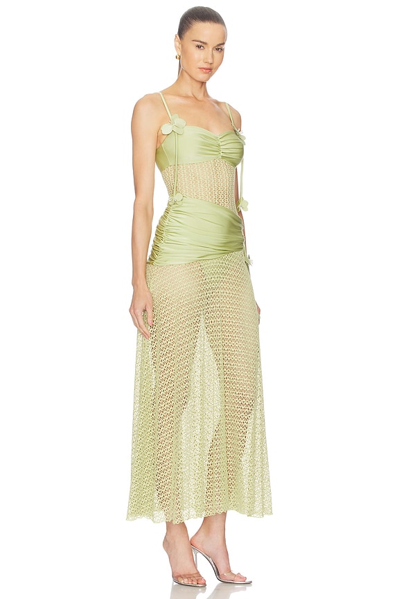 view 2 of 4 ROBE LONGUE PETAL in Green