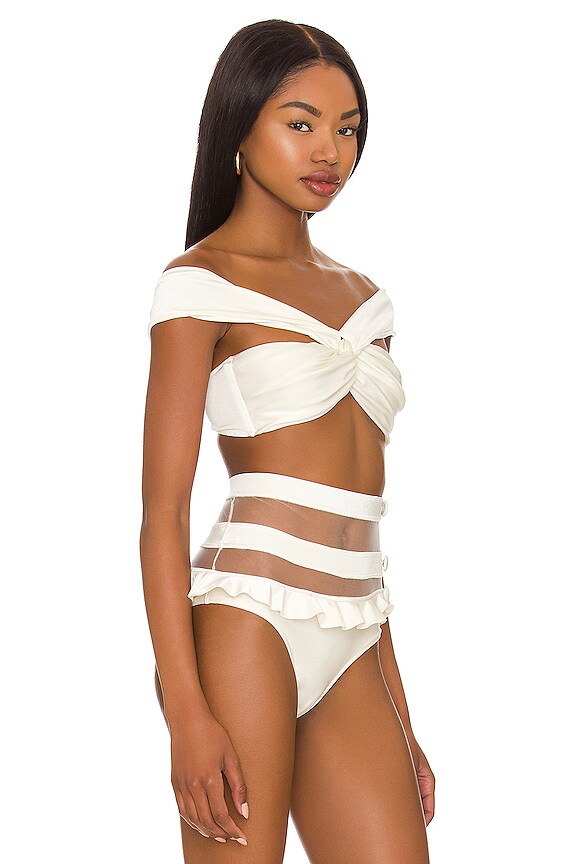 view 2 of 4 HAUT DE MAILLOT DE BAIN OFF THE SHOULDER in Ivory