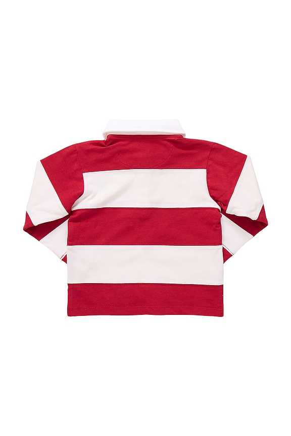 view 2 of 2 Albert Rugby Shirt in Red & White
