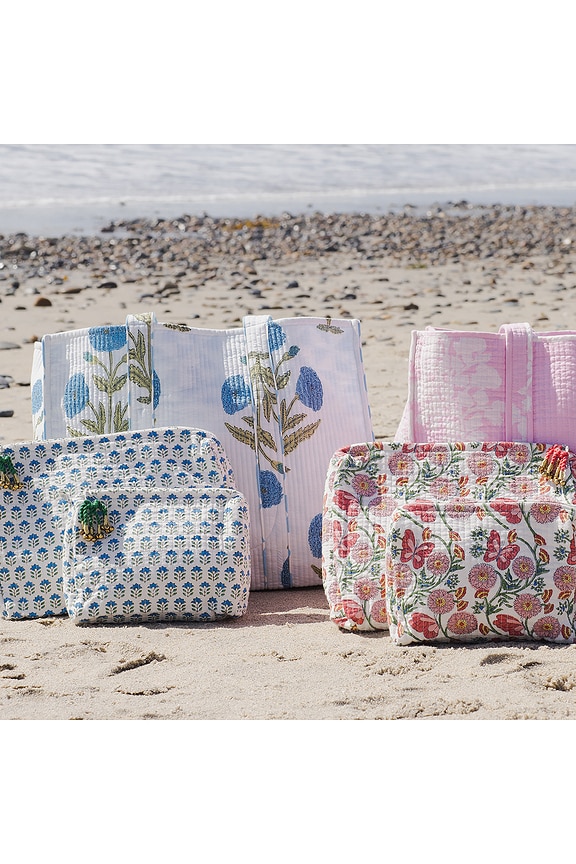 view 2 of 2 Large Quilted Pouch in Butterfly Vines