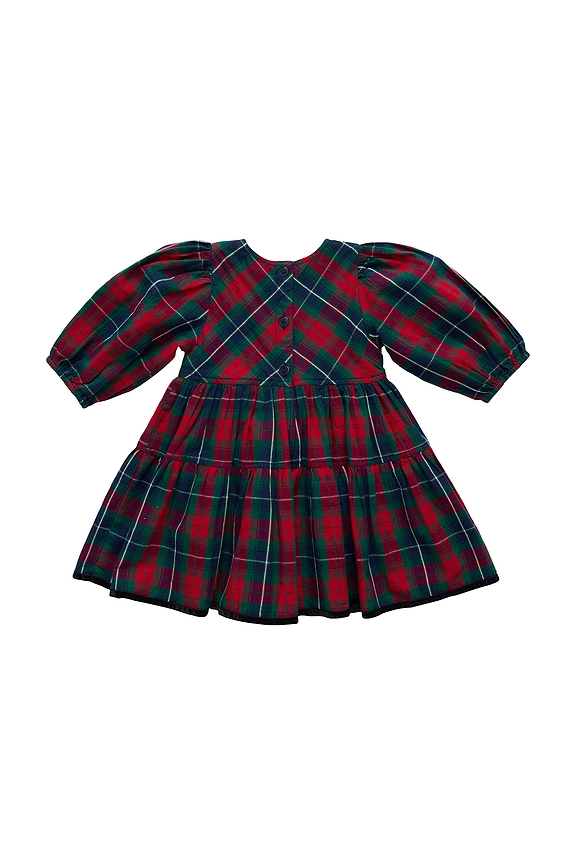 view 2 of 2 Girl Maribelle Dress in Red Tartan