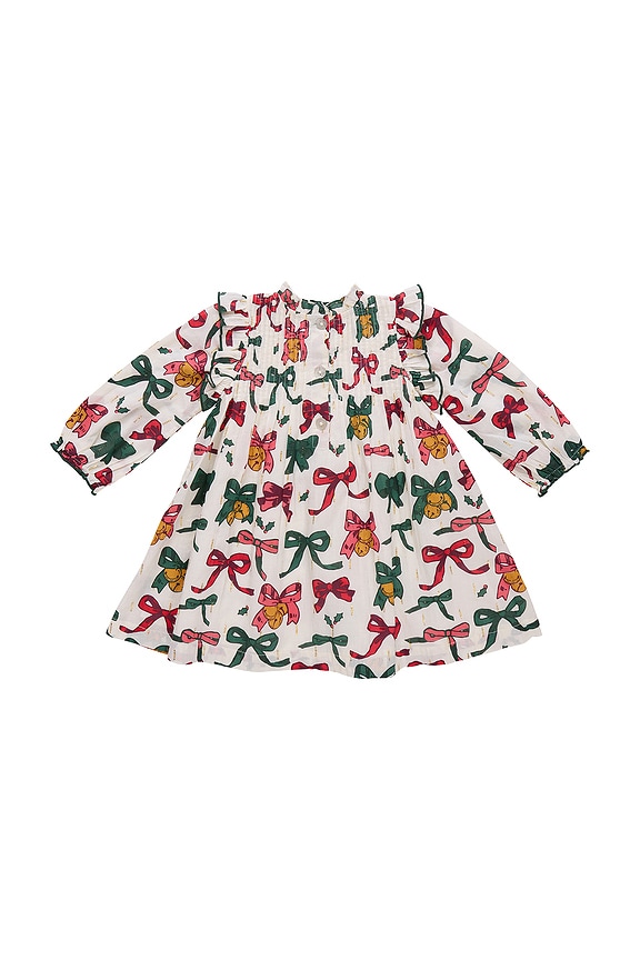 view 2 of 2 Girl Jaipur Dress in Christmas Bows And Bells