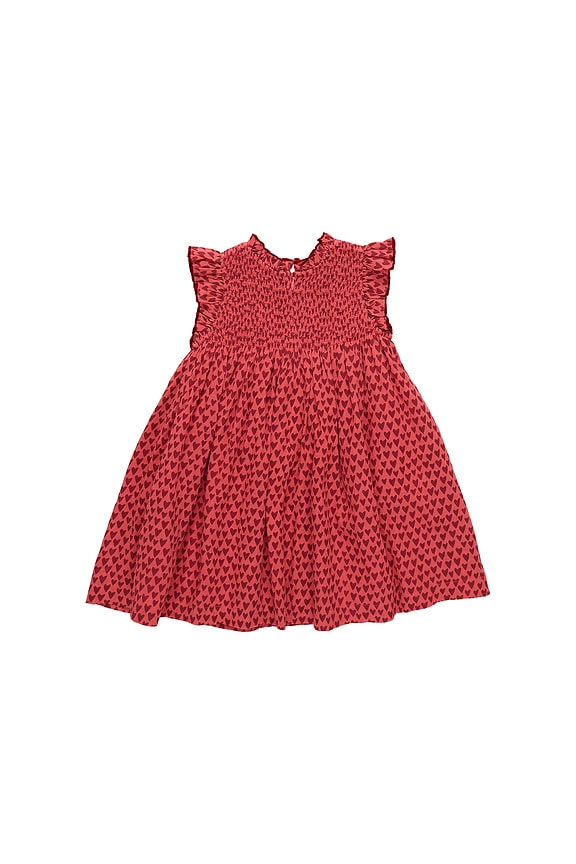 view 2 of 2 Girls Stevie Dress in Red Mini Hearts