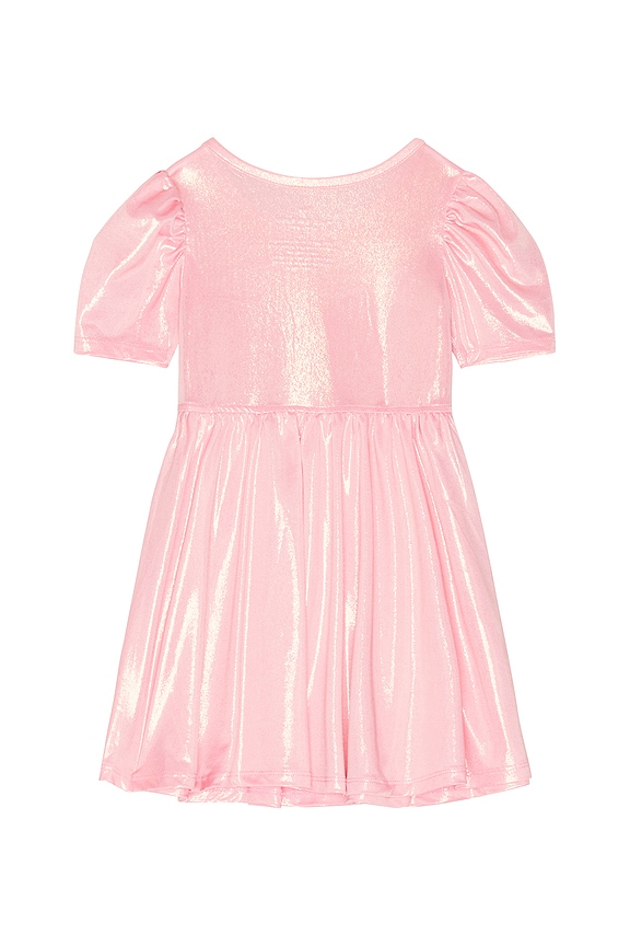 view 2 of 2 Girls Lame Laurie Dress in Light Pink