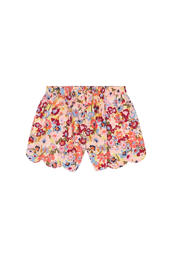 view 1 of 2 Girls Scallop Short in Burgundy Sketched Floral