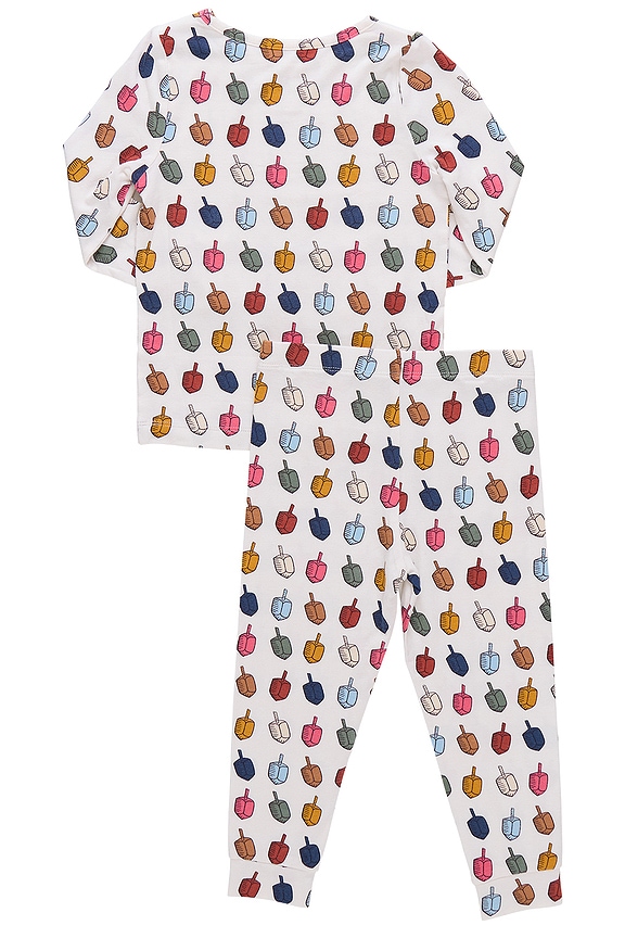 view 2 of 2 Kids Bamboo Pj Set in Multi Dreidels