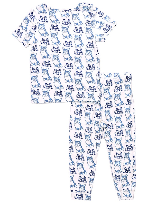 view 2 of 4 ПИЖАМНЫЙ КОМПЛЕКТ ИЗ БАМБУКА in Blue Corgis