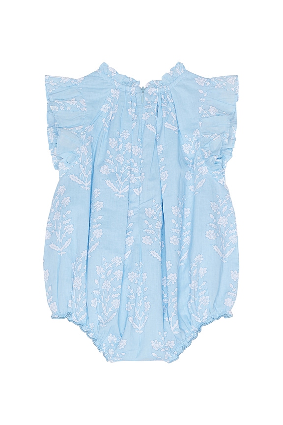 view 2 of 2 Baby Girls Harper Bubble in Blue Prairie Block Print