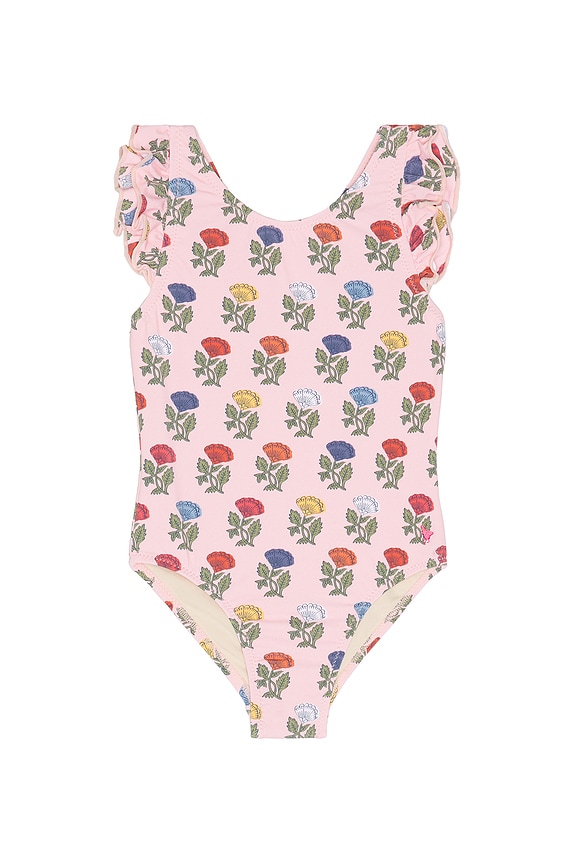 view 1 of 2 Girls Liv Swimsuit in Multi Flower Drop