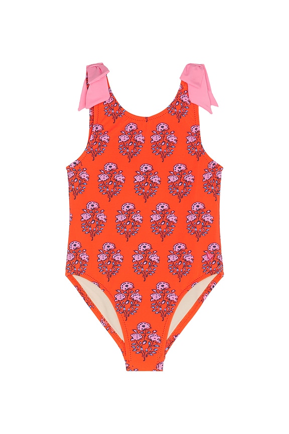 view 1 of 2 Girls Shelly Swimsuit in Strawflower