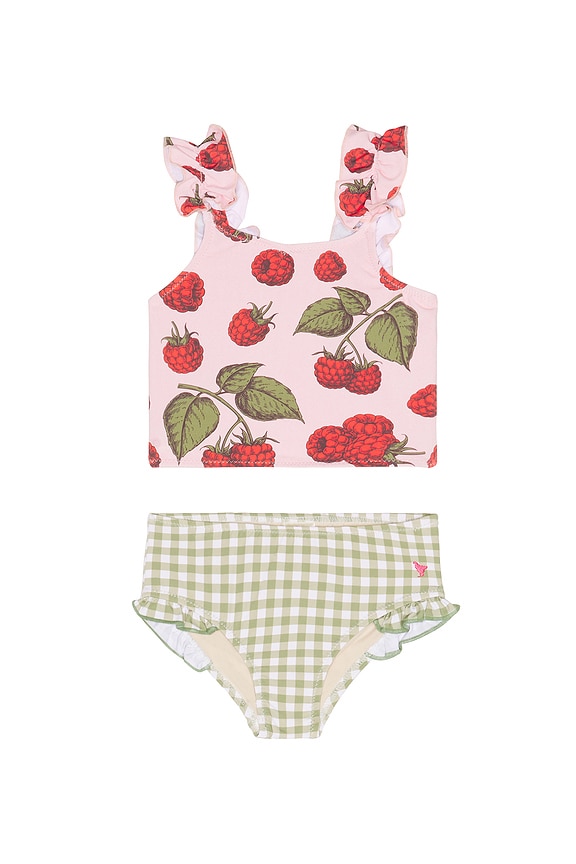 view 1 of 2 Girls Via Tankini in Pink Raspberries