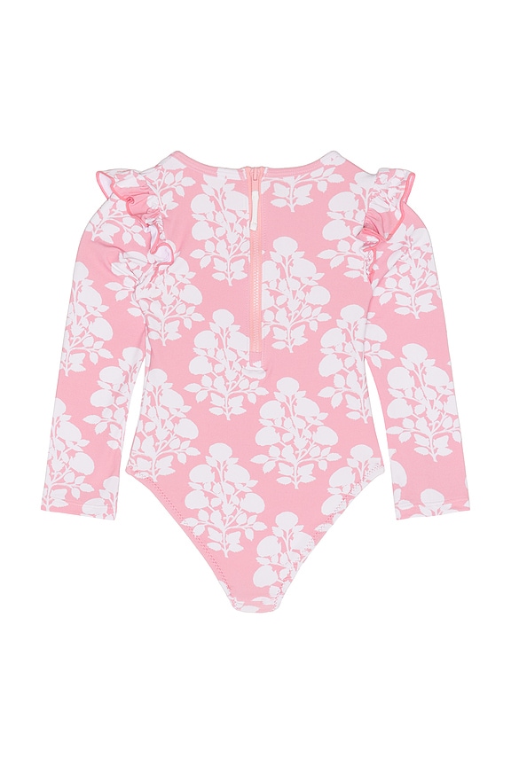 view 2 of 2 Girls Rachel Swimsuit in Pink Bouquet Floral