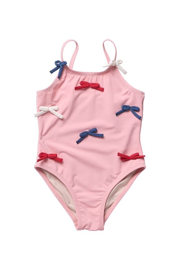 view 1 of 2 Girls Lottie Suit in Pink Bows