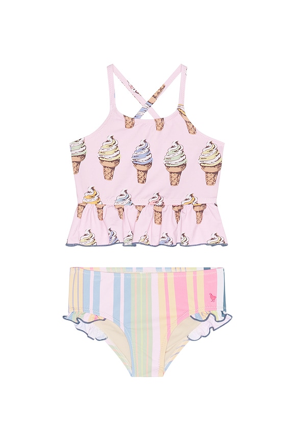 view 1 of 2 Girls Joy Tankini in Pink Soft Serve
