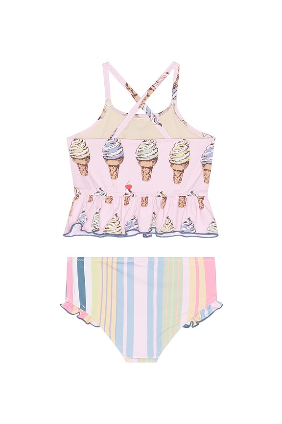 view 2 of 2 Girls Joy Tankini in Pink Soft Serve