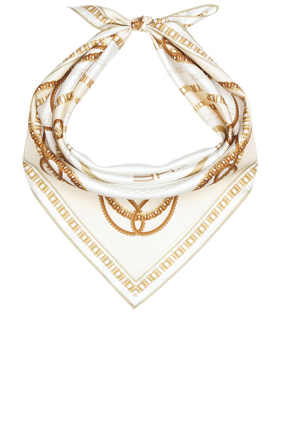 view 2 of 3 PAÑUELO THE SHIFT SCARF in Gold & White