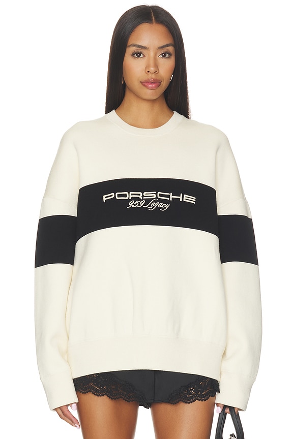view 2 of 6 x Revolve Calvin Knit Crewneck in Ivory & Black