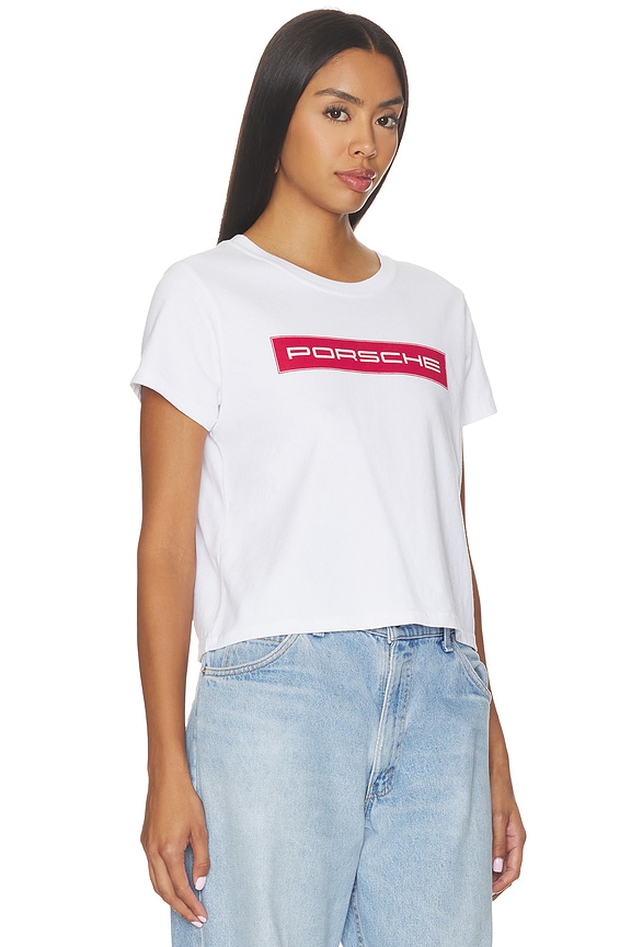 view 2 of 4 T-SHIRT PORSCHE BABY TEE in White & Red