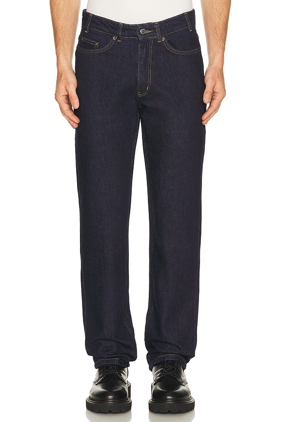 view 1 of 5 Straight Leg Denim Jeans in Dark Indigo