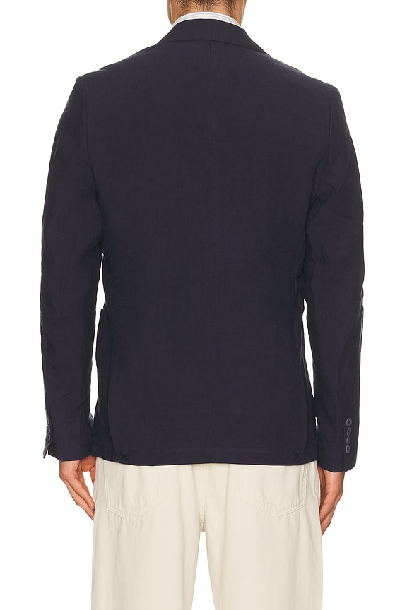 view 2 of 4 Tailored Linen Blazer in Navy