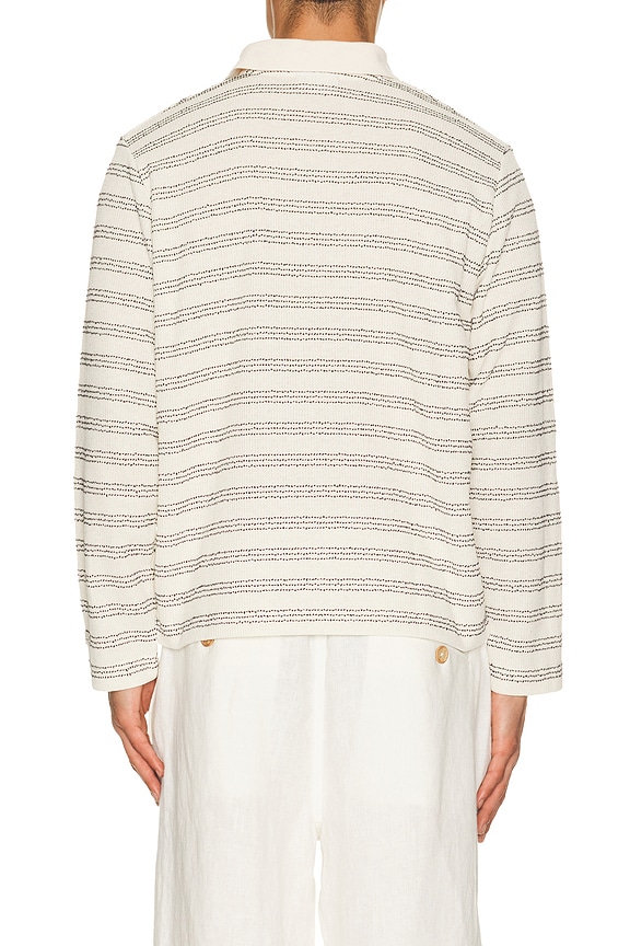 view 2 of 5 Laurent Long Sleeve Regular Polo in Ecru