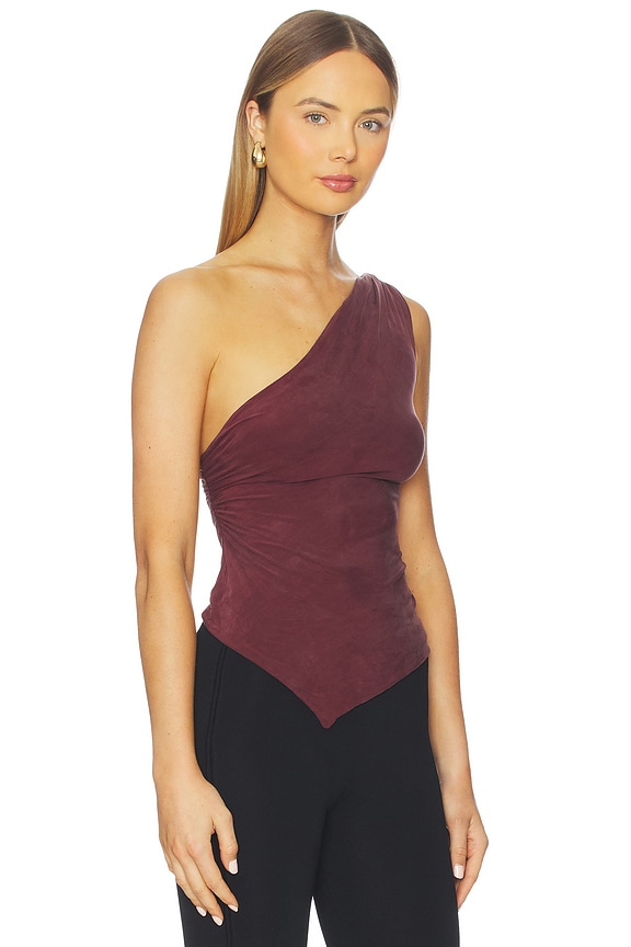 view 2 of 5 Amelia One Shoulder Top in Hot Chocolate