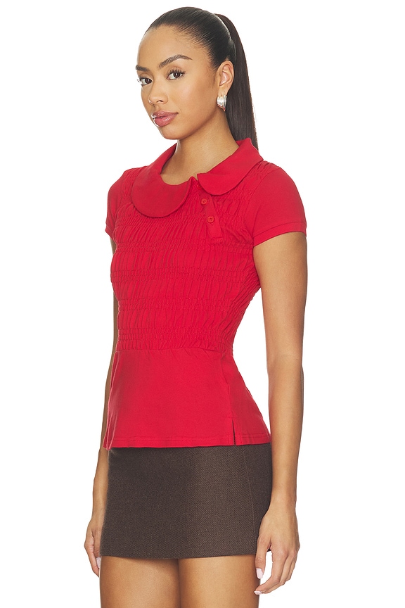 view 2 of 4 Ferdinand Polo Top in Tomato