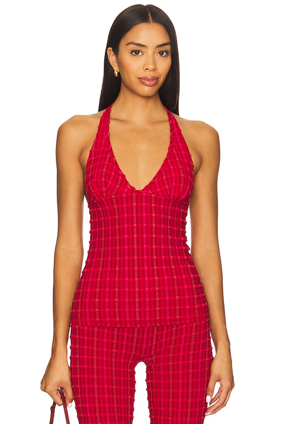 view 1 of 5 The Cindy Halter Top in Lipstick