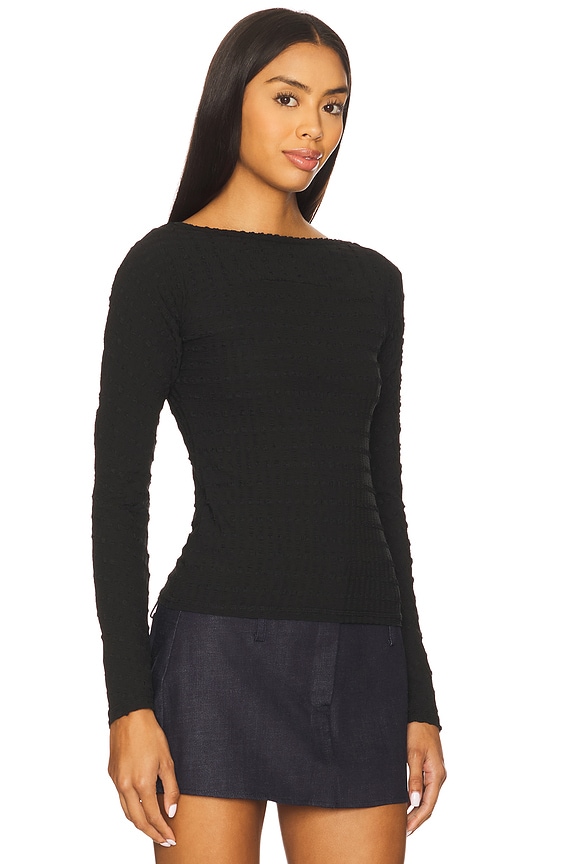 view 2 of 4 The Cindy Longsleeve Top in Black