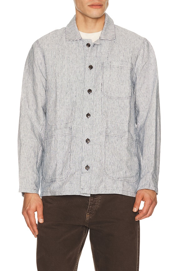 view 1 of 5 CHAQUETÓN WINDSOR in Navy Stripe