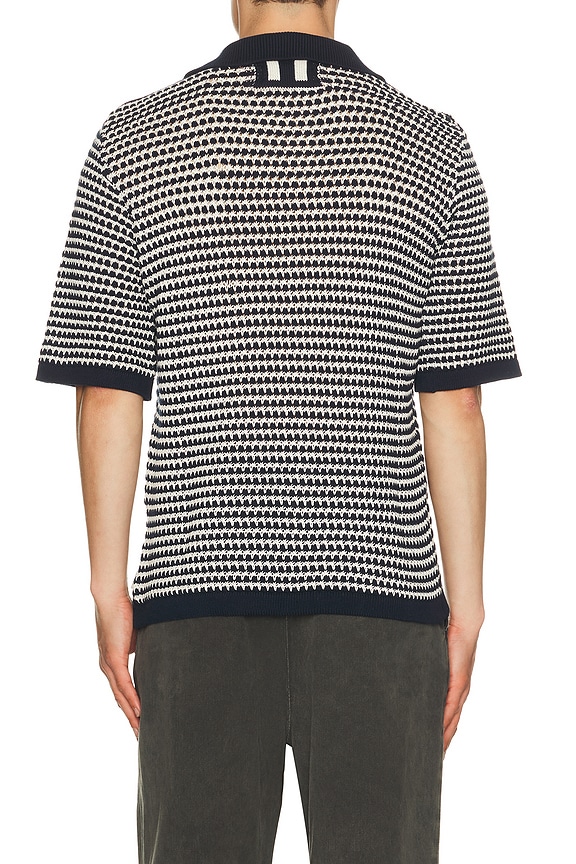 view 2 of 4 Island Crochet Button Polo in Navy